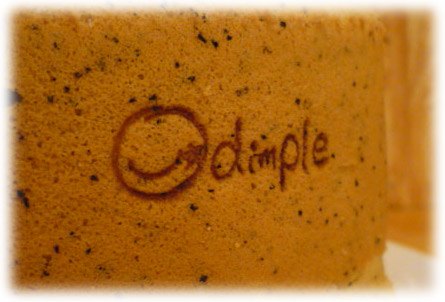 シフォンケーキに焼き印