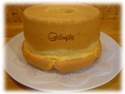 シフォンケーキに焼印