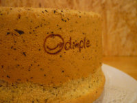 シフォンケーキに焼印